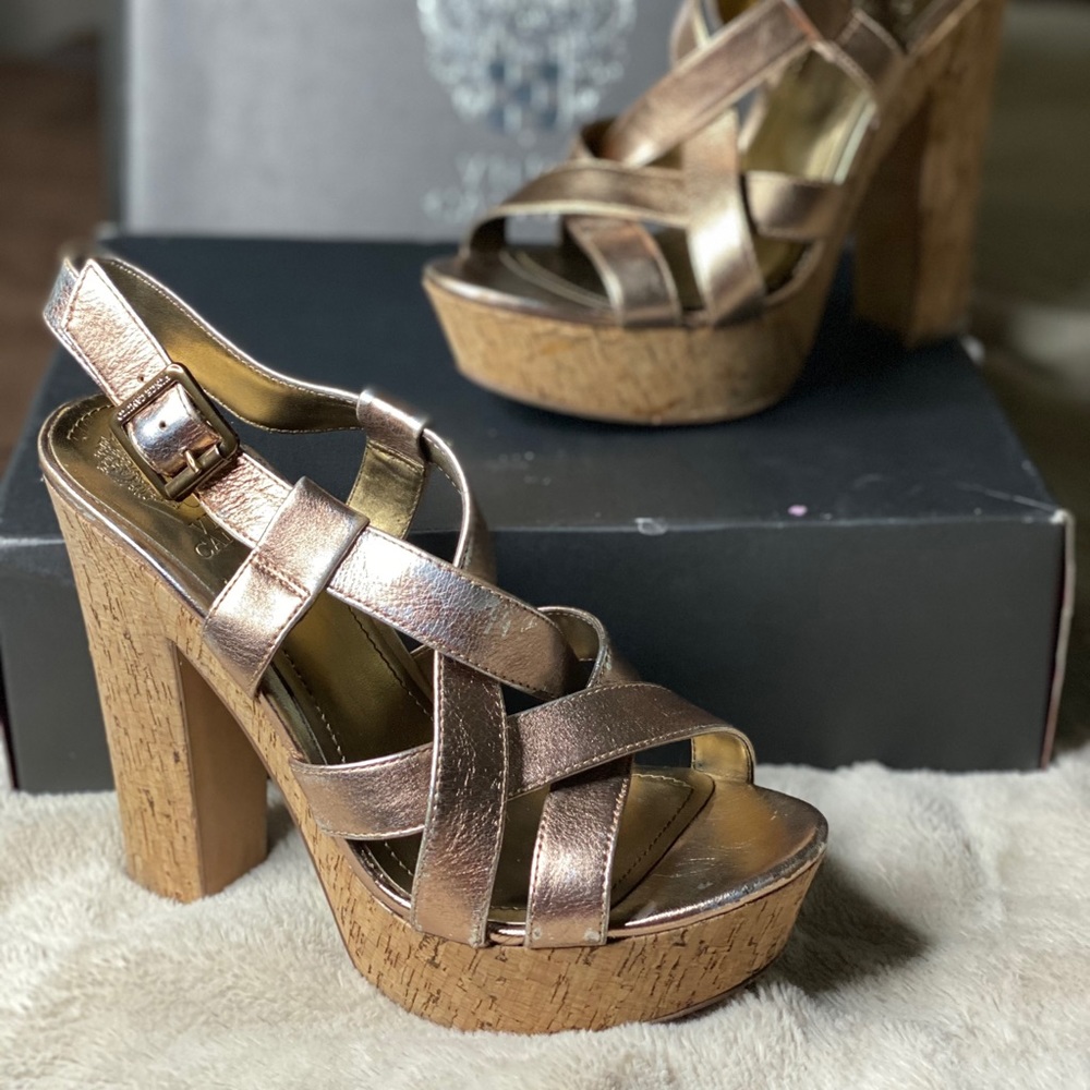 Vince Camuto Duval platform Sandal-Metallic Bronze